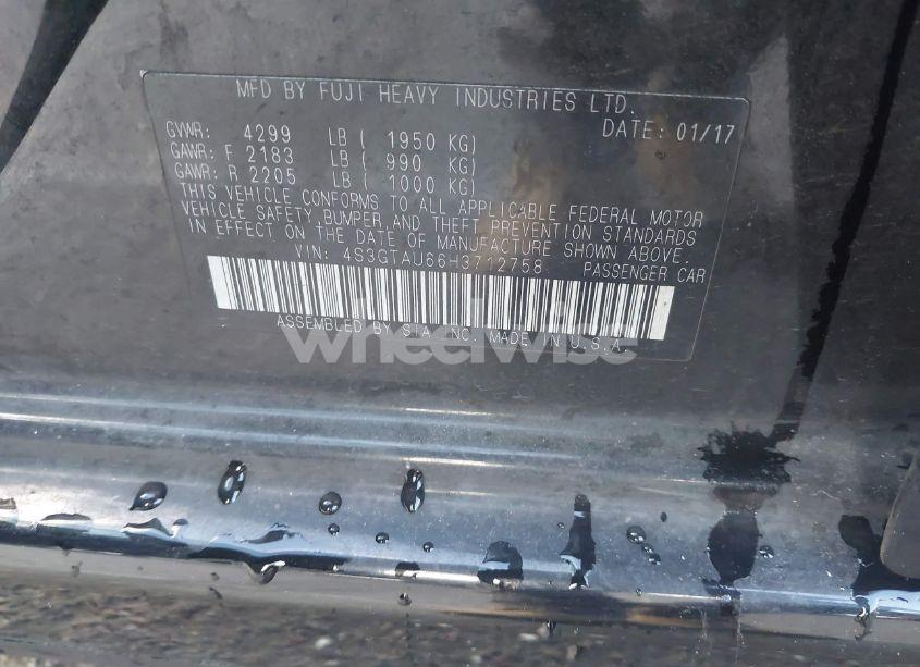 Photo 9 of 2017 Subaru Impreza 2.0I LIMITED (VIN 4S3GTAU66H3712758)