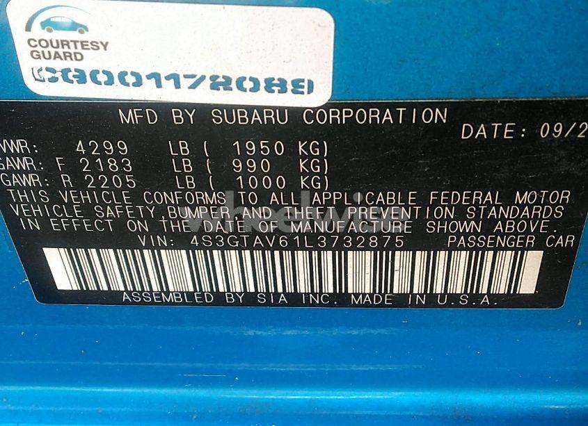 Photo 9 of 2020 Subaru Impreza PREMIUM 5-DOOR (VIN 4S3GTAV61L3732875)
