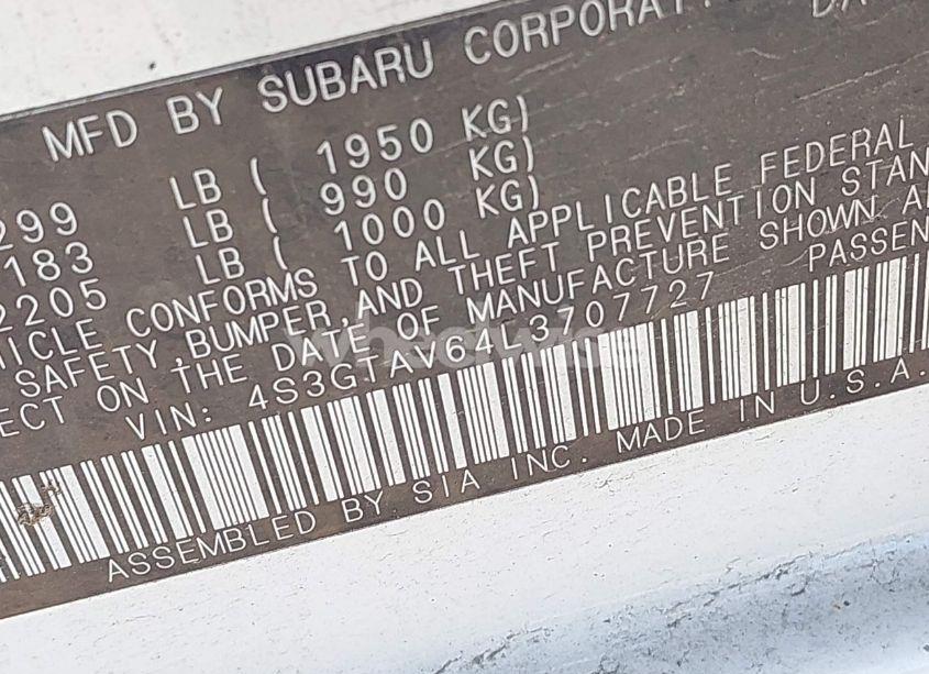 Photo 9 of 2020 Subaru Impreza PREMIUM 5-DOOR (VIN 4S3GTAV64L3707727)