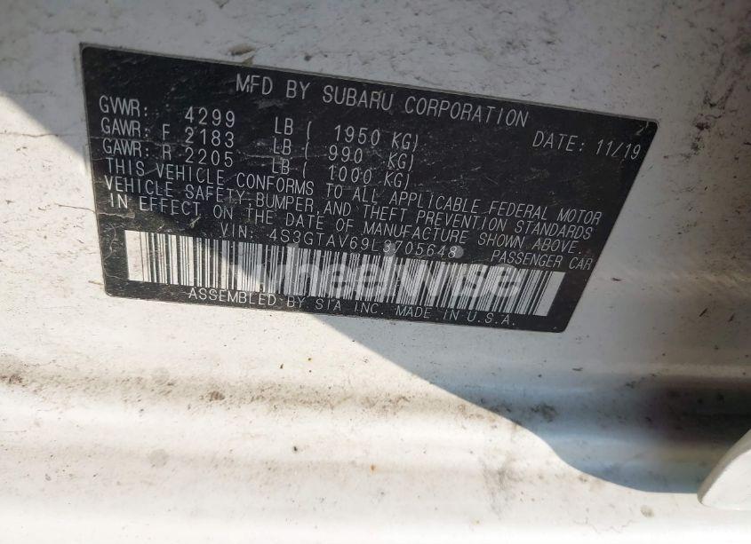 Photo 9 of 2020 Subaru Impreza PREMIUM 5-DOOR (VIN 4S3GTAV69L3705648)