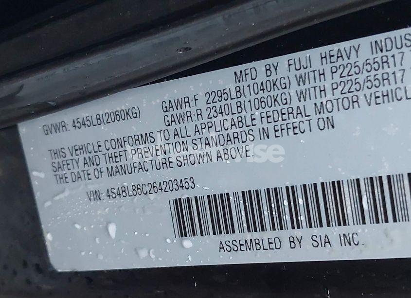 Photo 9 of 2006 Subaru Outback 3.0R L.L. BEAN EDITION (VIN 4S4BL86C264203453)