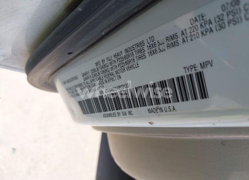 Photo 9 of 2009 Subaru Outback 2.5I (VIN 4S4BP60C196321391)