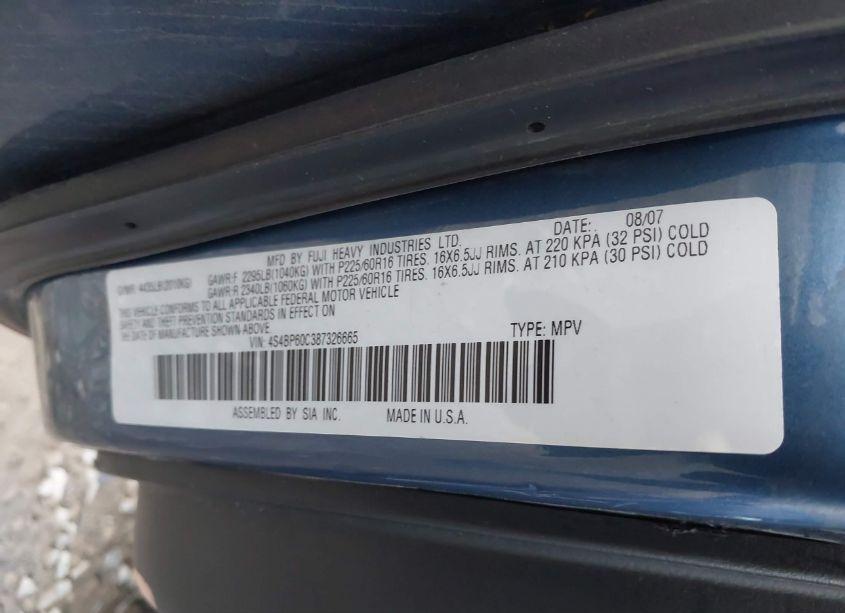 Photo 9 of 2008 Subaru Outback (VIN 4S4BP60C387326665)