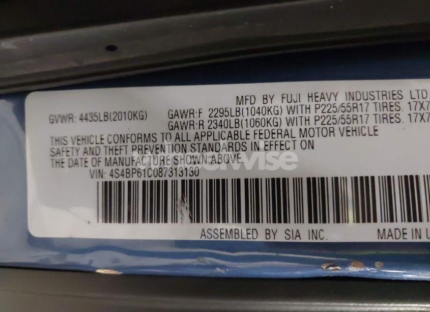Photo 9 of 2008 Subaru Outback 2.5I/2.5I L.L. BEAN EDITION (VIN 4S4BP61C087313130)
