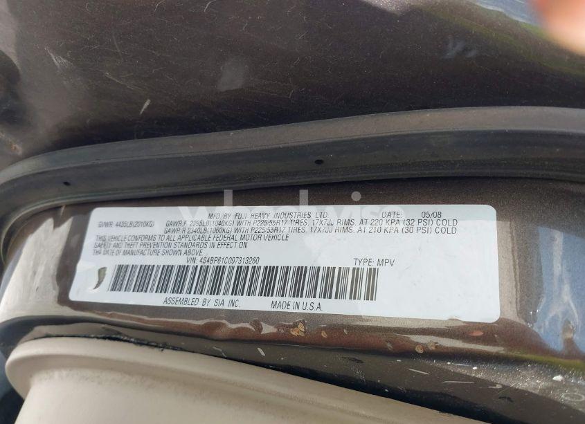 Photo 9 of 2009 Subaru Outback 2.5I (VIN 4S4BP61C097313260)