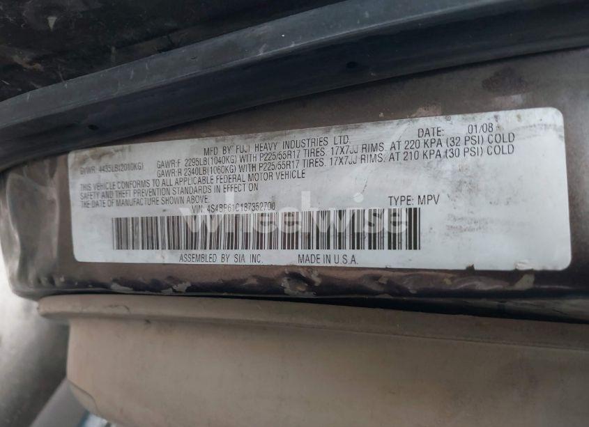 Photo 9 of 2008 Subaru Outback 2.5I/2.5I L.L. BEAN EDITION (VIN 4S4BP61C187352700)