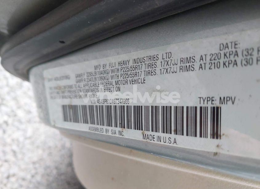 Photo 9 of 2009 Subaru Outback 2.5I (VIN 4S4BP61C197347966)