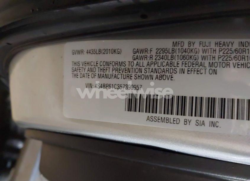 Photo 9 of 2005 Subaru Outback 2.5I (VIN 4S4BP61C357390957)