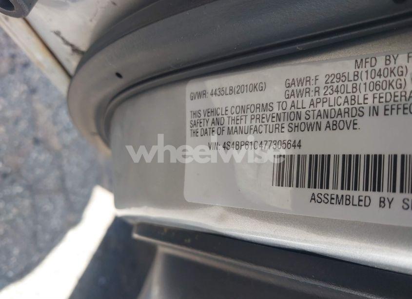 Photo 9 of 2007 Subaru Outback 2.5I (VIN 4S4BP61C477305644)
