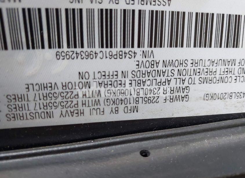 Photo 9 of 2009 Subaru Outback 2.5I (VIN 4S4BP61C496342959)