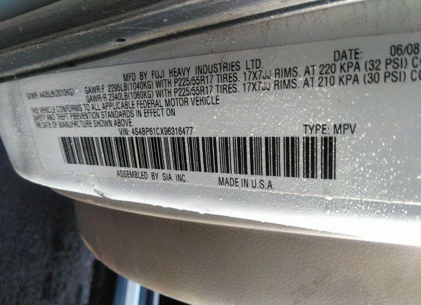 Photo 9 of 2009 Subaru Outback 2.5I (VIN 4S4BP61CX96316477)