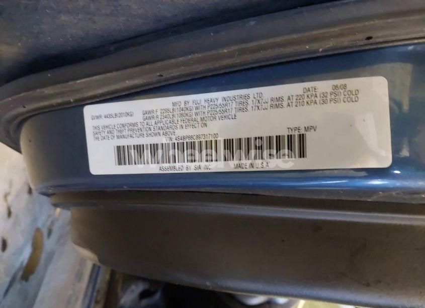 Photo 9 of 2009 Subaru Outback 2.5I LIMITED (VIN 4S4BP66C897317100)