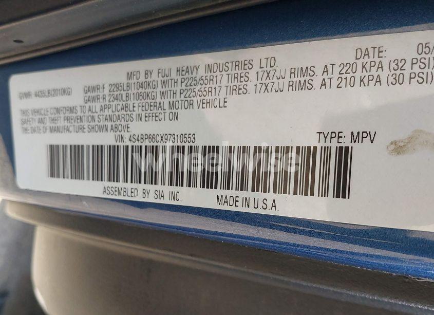 Photo 9 of 2009 Subaru Outback 2.5I LIMITED (VIN 4S4BP66CX97310553)