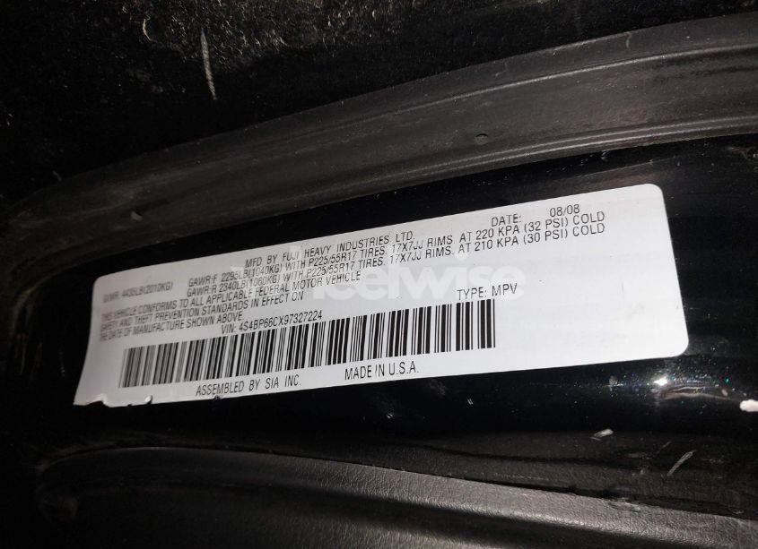 Photo 9 of 2009 Subaru Outback 2.5I LIMITED (VIN 4S4BP66CX97327224)