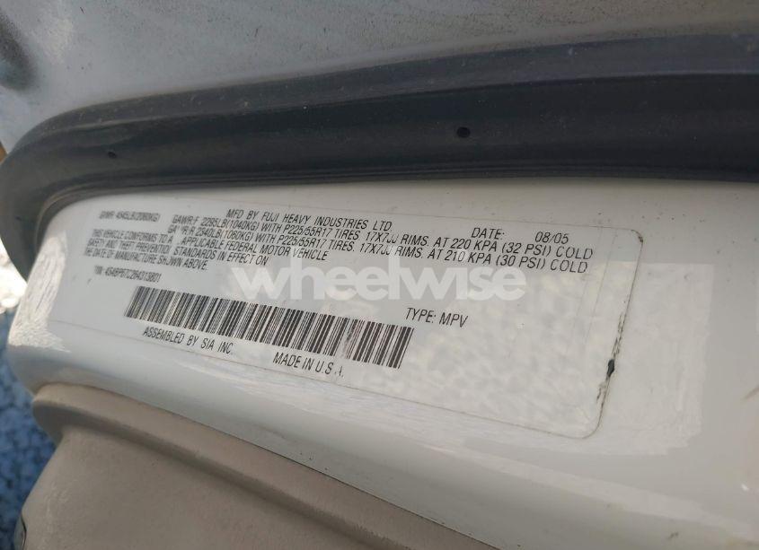 Photo 9 of 2006 Subaru Outback 2.5XT/2.5XT LIMITED (VIN 4S4BP67C264313801)