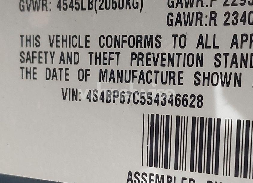 Photo 9 of 2005 Subaru Outback 2.5XT LIMITED (VIN 4S4BP67C554346628)