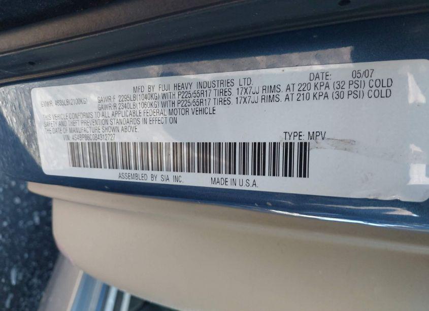 Photo 9 of 2008 Subaru Outback 3.0R L.L. BEAN EDITION (VIN 4S4BP86C084312727)