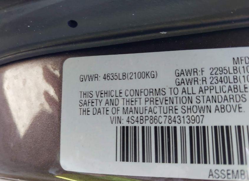 Photo 12 of 2008 Subaru Outback 3.0R L.L. BEAN EDITION (VIN 4S4BP86C784313907)