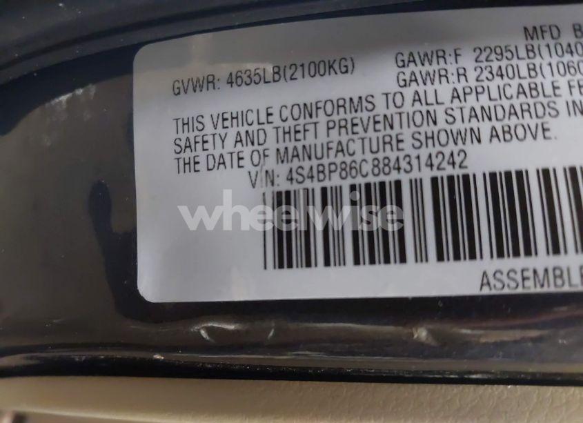 Photo 9 of 2008 Subaru Outback 3.0R L.L. BEAN EDITION (VIN 4S4BP86C884314242)