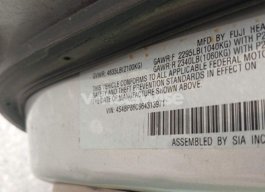 Photo 9 of 2006 Subaru Outback 3.0R L.L. BEAN EDITION (VIN 4S4BP86C964313971)