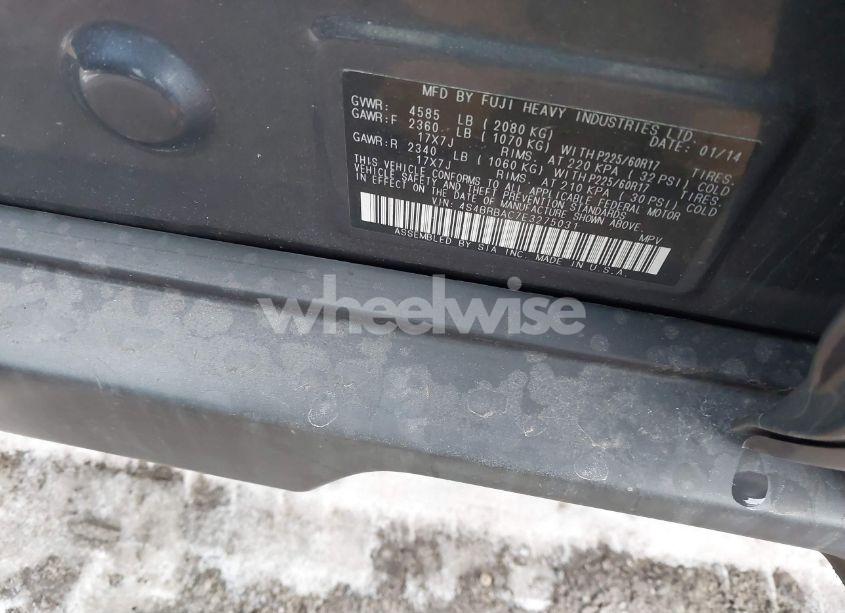 Photo 9 of 2014 Subaru Outback 2.5I (VIN 4S4BRBAC7E3275031)