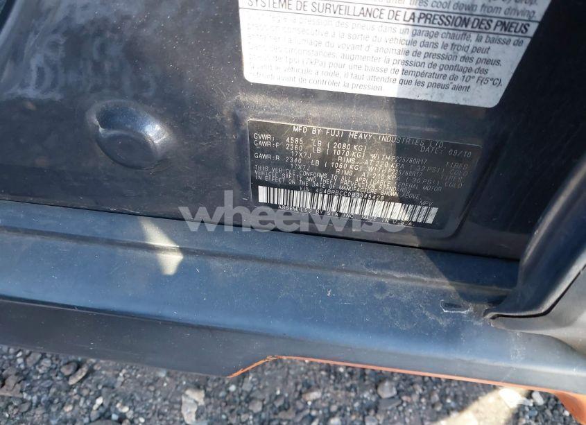 Photo 9 of 2011 Subaru Outback 2.5I PREMIUM (VIN 4S4BRBCC0B3345428)