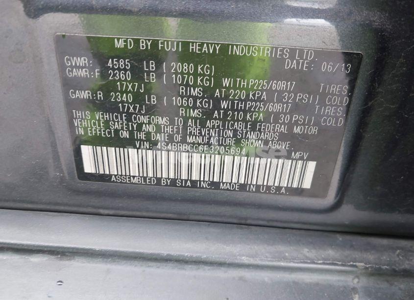 Photo 9 of 2014 Subaru Outback 2.5I PREMIUM (VIN 4S4BRBCC6E3205694)