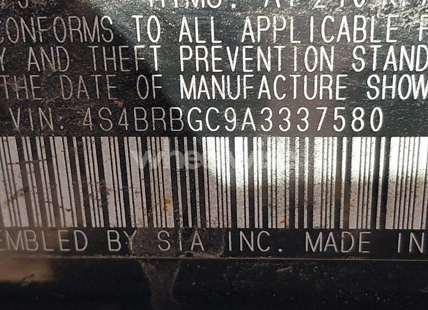 Photo 9 of 2010 Subaru Outback 2.5I PREMIUM (VIN 4S4BRBGC9A3337580)