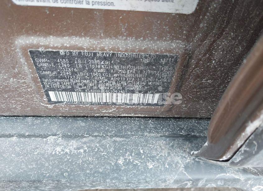 Photo 9 of 2012 Subaru Outback 2.5I LIMITED (VIN 4S4BRBJC8C3223405)