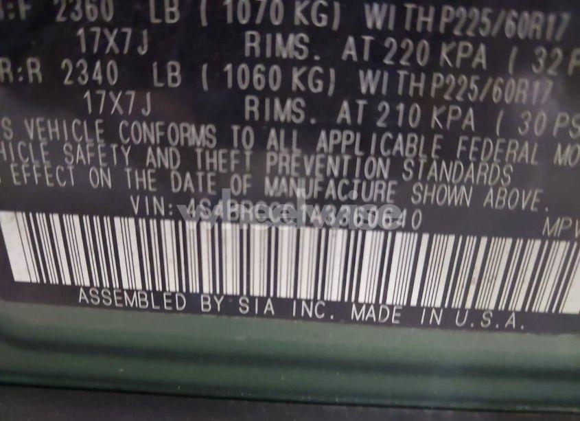 Photo 9 of 2010 Subaru Outback 2.5I PREMIUM (VIN 4S4BRCCC1A3360640)