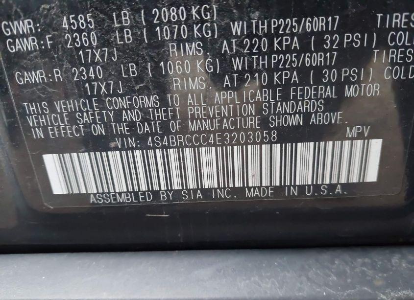 Photo 9 of 2014 Subaru Outback 2.5I PREMIUM (VIN 4S4BRCCC4E3203058)