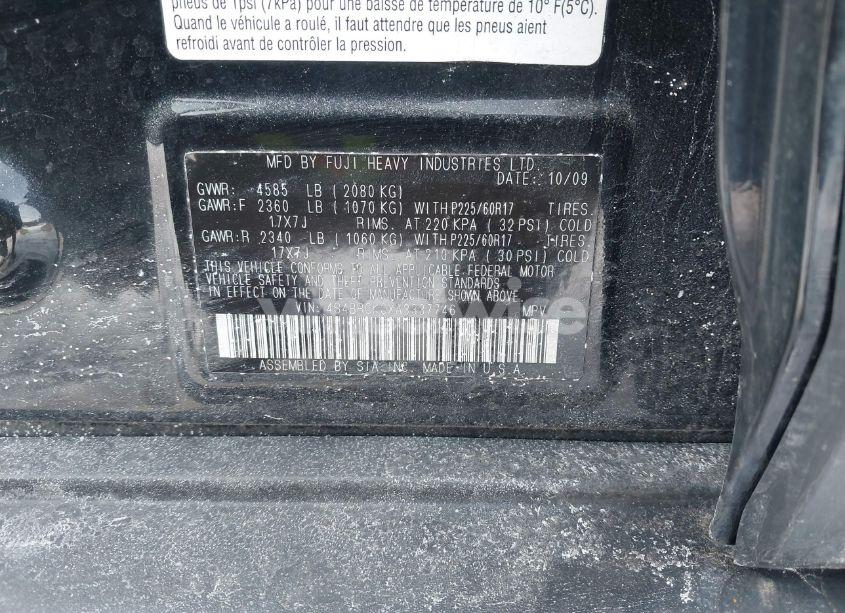 Photo 9 of 2010 Subaru Outback 2.5I LIMITED (VIN 4S4BRCKCXA3337746)