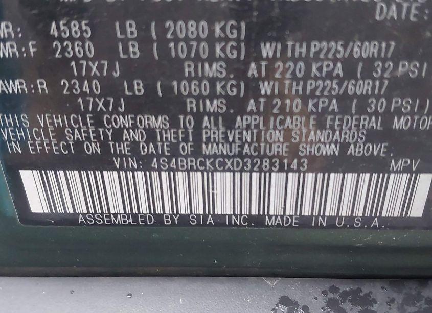 Photo 9 of 2013 Subaru Outback 2.5I LIMITED (VIN 4S4BRCKCXD3283143)