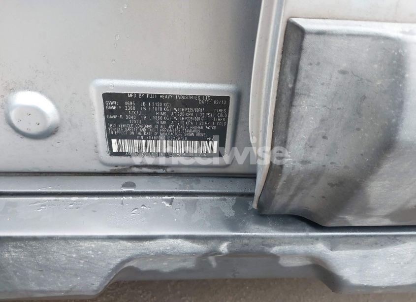 Photo 9 of 2013 Subaru Outback 3.6R LIMITED (VIN 4S4BRDKC1D2289750)