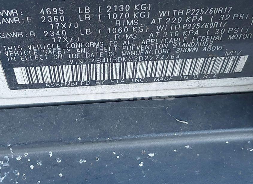 Photo 9 of 2013 Subaru Outback 3.6R LIMITED (VIN 4S4BRDKC3D2274764)