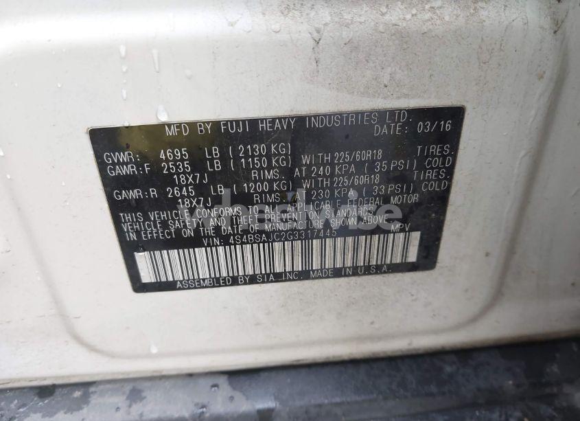 Photo 9 of 2016 Subaru Outback 2.5I LIMITED (VIN 4S4BSAJC2G3317445)