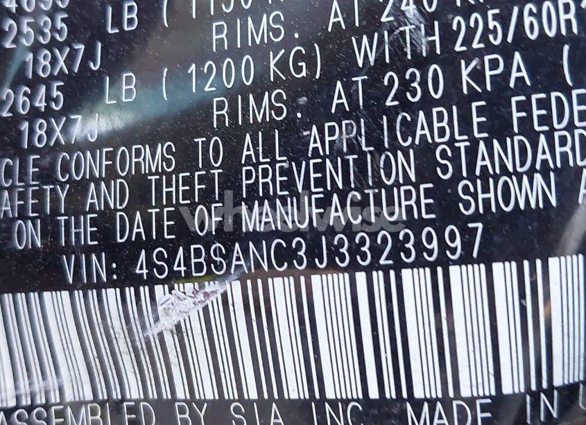 Photo 9 of 2018 Subaru Outback 2.5I LIMITED (VIN 4S4BSANC3J3323997)