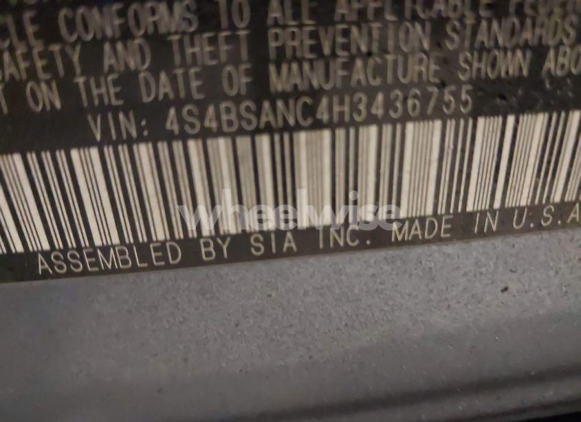 Photo 9 of 2017 Subaru Outback 2.5I LIMITED (VIN 4S4BSANC4H3436755)