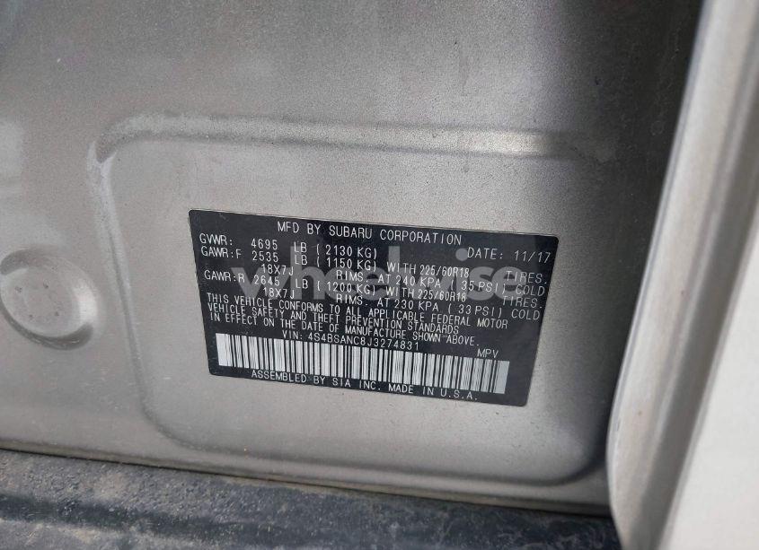 Photo 9 of 2018 Subaru Outback 2.5I LIMITED (VIN 4S4BSANC8J3274831)