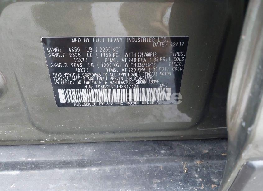 Photo 9 of 2017 Subaru Outback 3.6R LIMITED (VIN 4S4BSENC1H3347474)