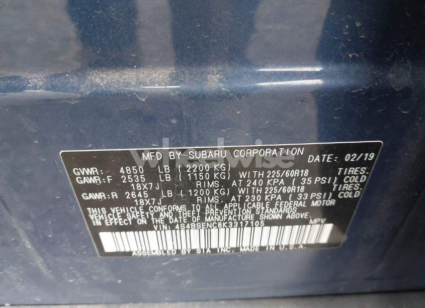 Photo 9 of 2019 Subaru Outback 3.6R LIMITED (VIN 4S4BSENC8K3317105)