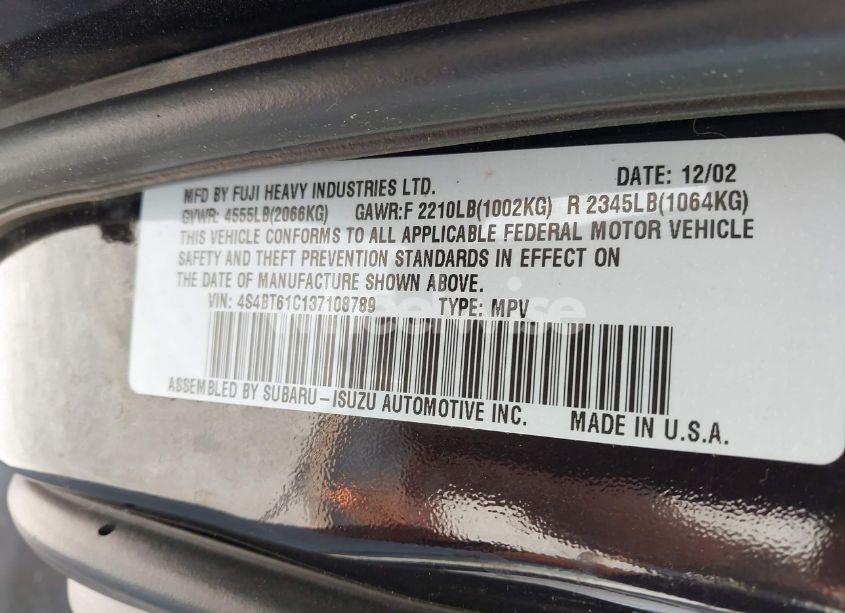 Photo 9 of 2003 Subaru Baja (VIN 4S4BT61C137108789)