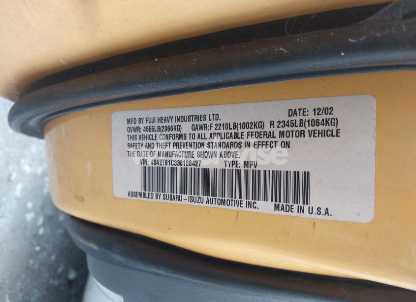 Photo 9 of 2003 Subaru Baja (VIN 4S4BT61C336108427)