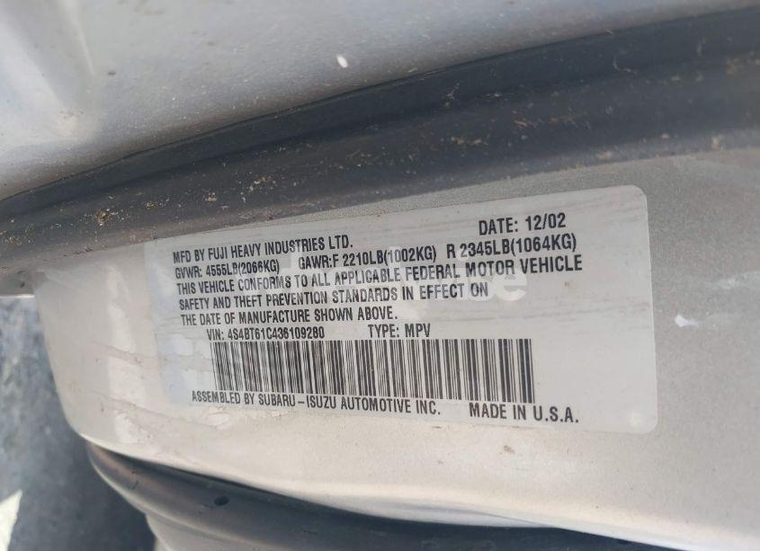 Photo 9 of 2003 Subaru Baja (VIN 4S4BT61C436109280)