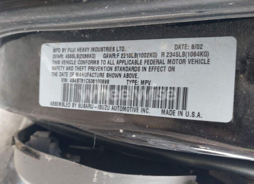 Photo 9 of 2003 Subaru Baja (VIN 4S4BT61C536100698)