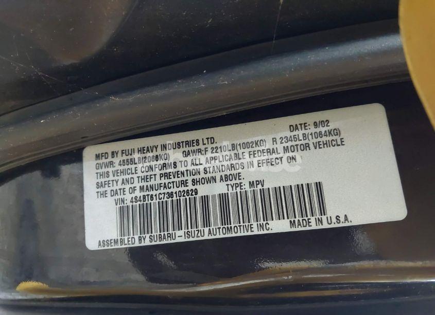 Photo 9 of 2003 Subaru Baja (VIN 4S4BT61C736102629)