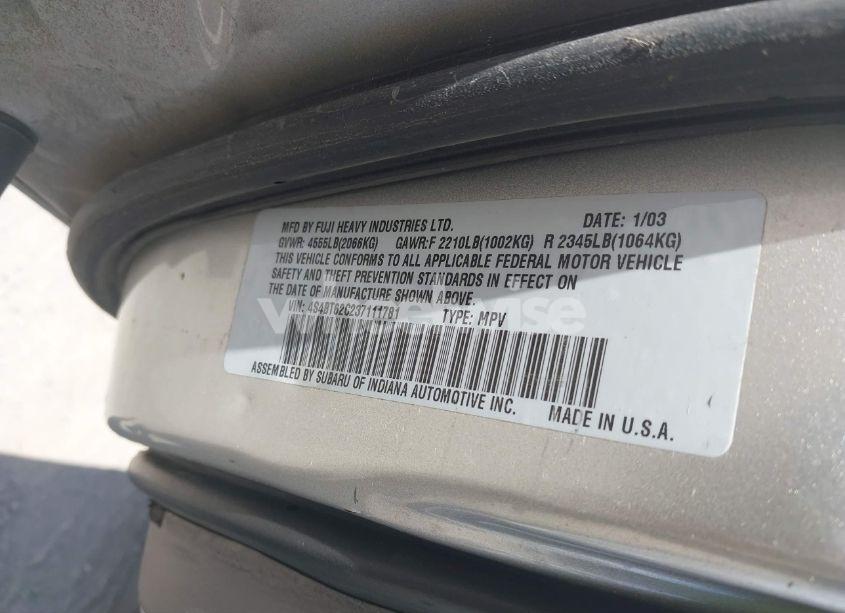 Photo 9 of 2003 Subaru Baja SPORT (VIN 4S4BT62C237111781)