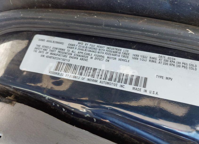 Photo 9 of 2004 Subaru Baja SPORT (VIN 4S4BT62C247102113)