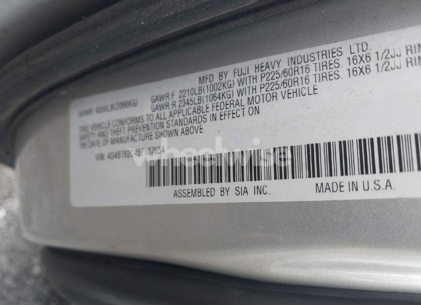 Photo 9 of 2005 Subaru Baja SPORT (VIN 4S4BT62C457107654)