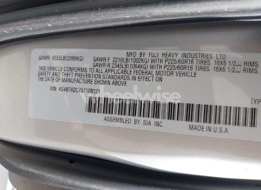 Photo 9 of 2005 Subaru Baja SPORT (VIN 4S4BT62C757108121)